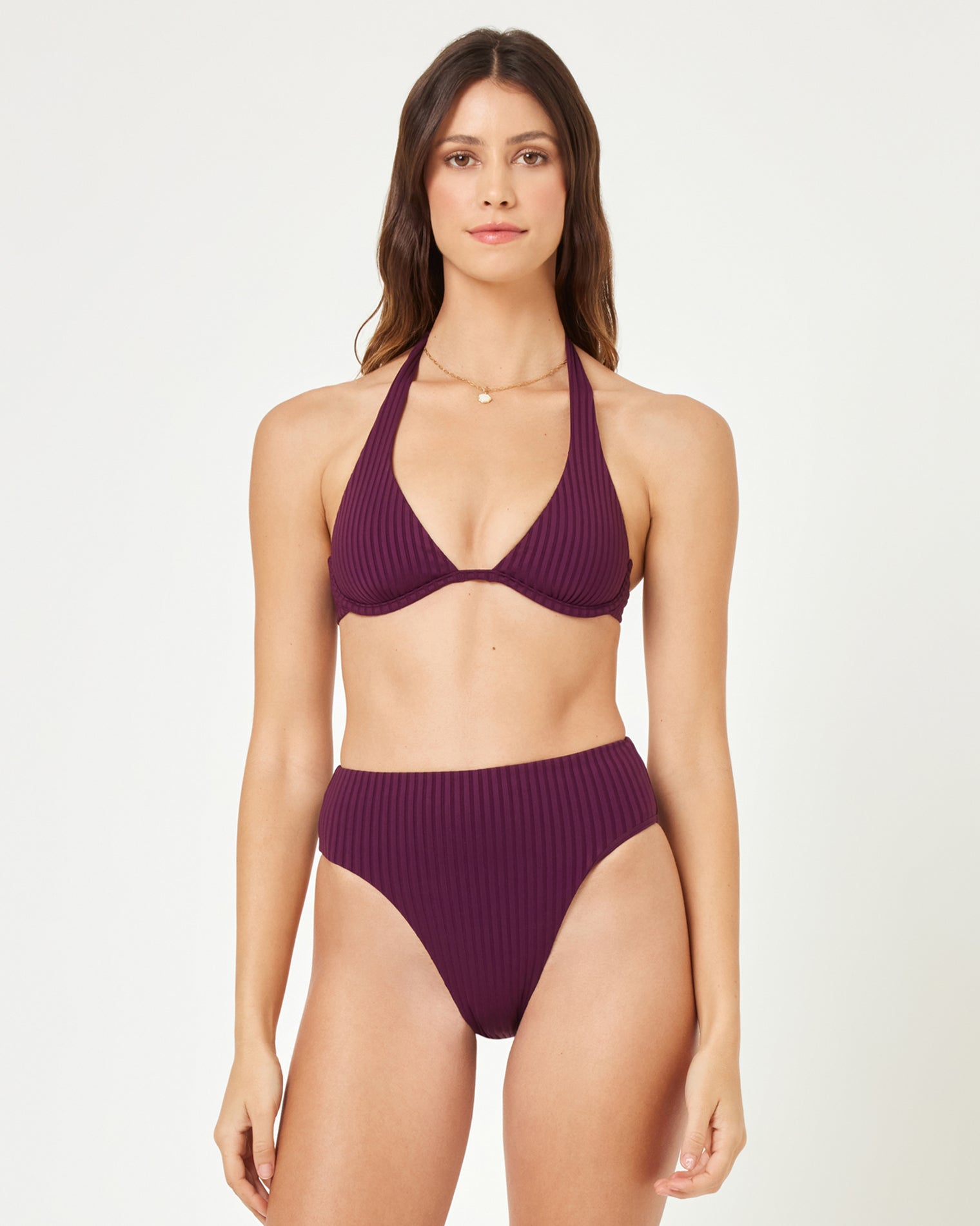 Savannah Bikini Bottom - Merlot Merlot | Model: Kristen (size: S) 