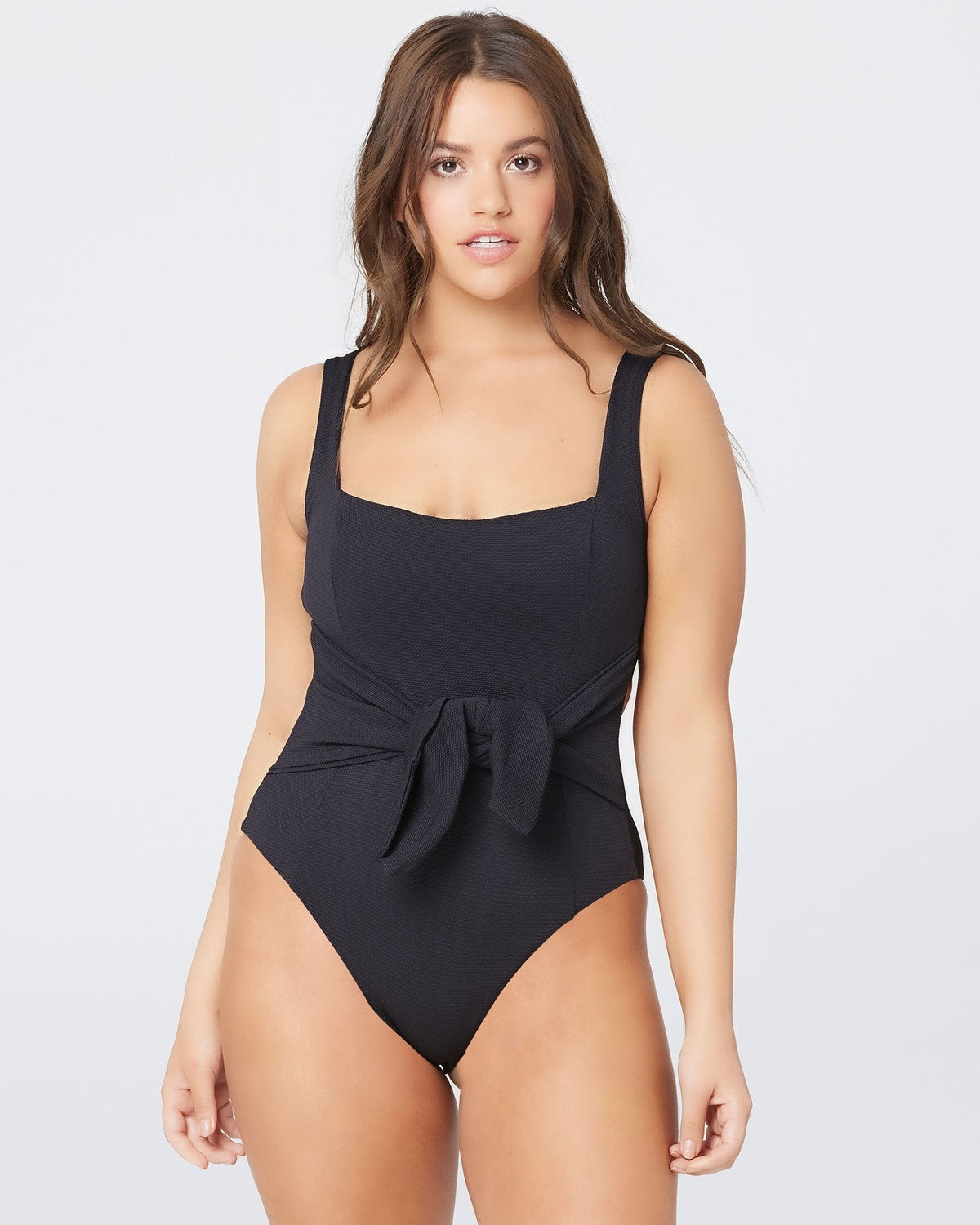 Balboa One Piece Swimsuit - Black Black | Model: Kacie (size: XL)