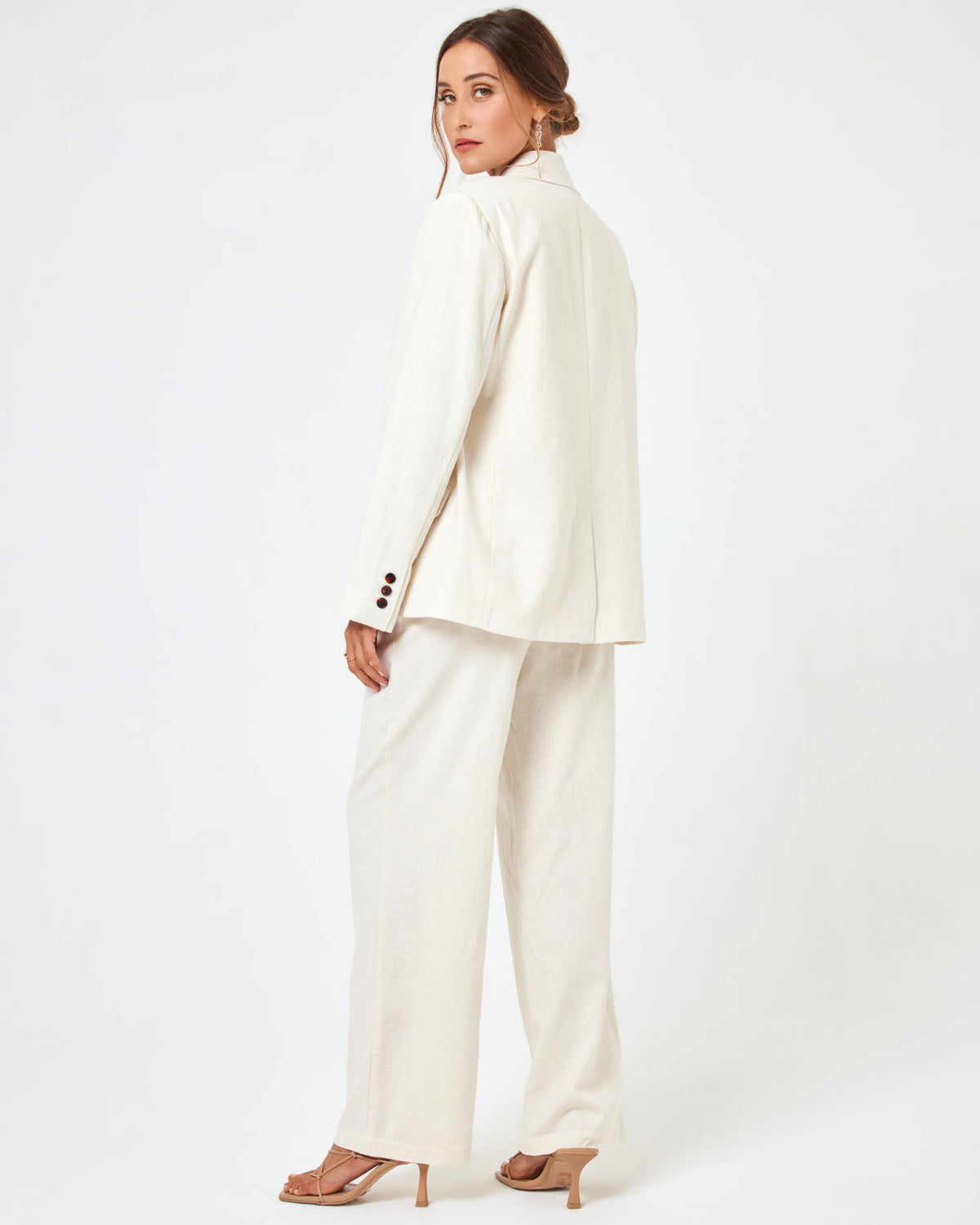 Rhodes Pant - Cream Cream | Model: Anna (size: S)