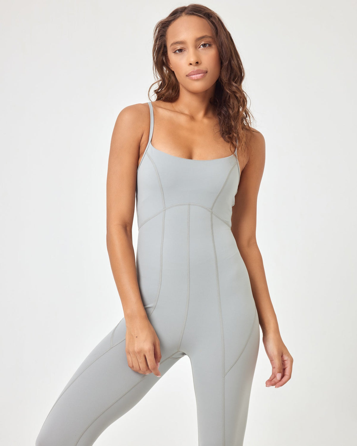 Go The Distance Jumpsuit - Sage Sage | Model: Natalie (size: S)